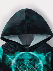 Boys Wolf Hooded Sweatshirt for Spring Autumn Winter
