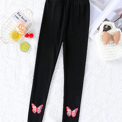 Girls' Butterfly Leggings, Cute and Colorful Print