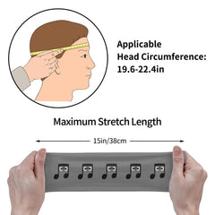 Music Notation Unisex Sports Headband Sweat Wicking Polyester with Treble Clef