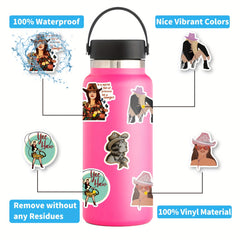 110pcs Cowgirl Stickers Pink Cowgirl Hat Western Girls Boots Stickers Pack