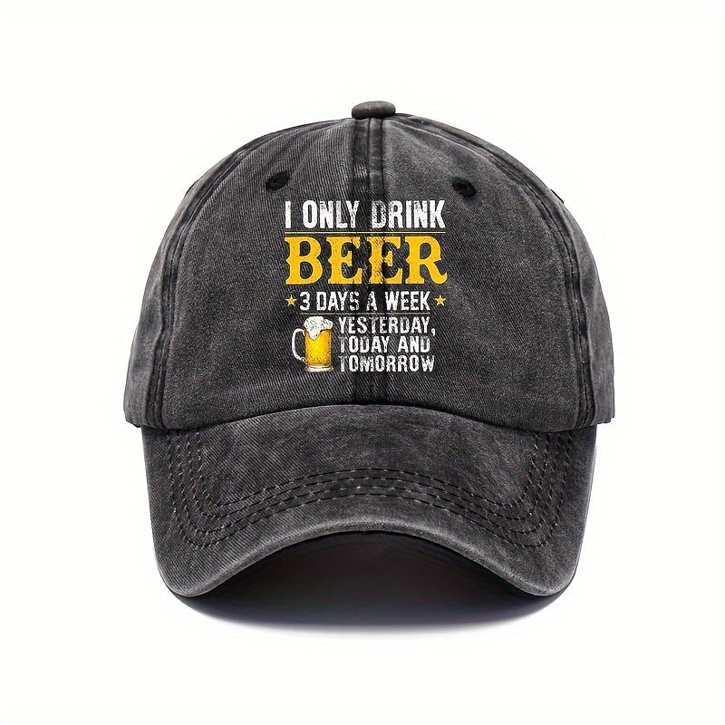 Vintage Baseball Cap Letter Printed Sun Cap for Outdoor Activities