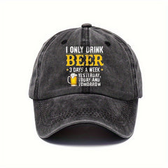 Vintage Baseball Cap Letter Printed Sun Cap for Outdoor Activities