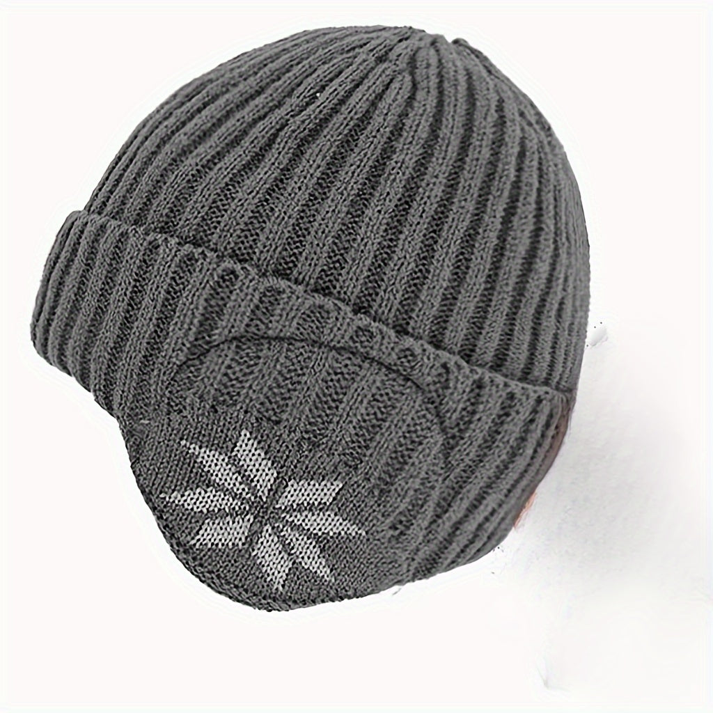 Warm Plush Knit Beanie Hat for Men and Women