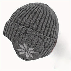 Warm Plush Knit Beanie Hat for Men and Women