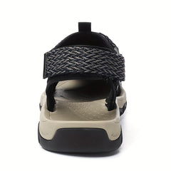 Men's Lightweight Non Slip Hook And Loop Sandals Quick Drying Comfy Beach Shoes