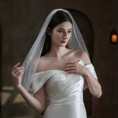 Sequin Head Veil Bridal Single Layer Wedding Hair Accessories