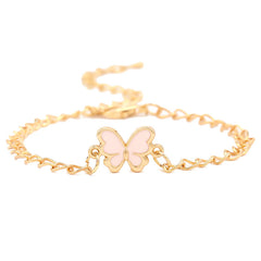 Butterfly Pendant Chain Bracelet Adjustable Minimalist Jewelry for Women
