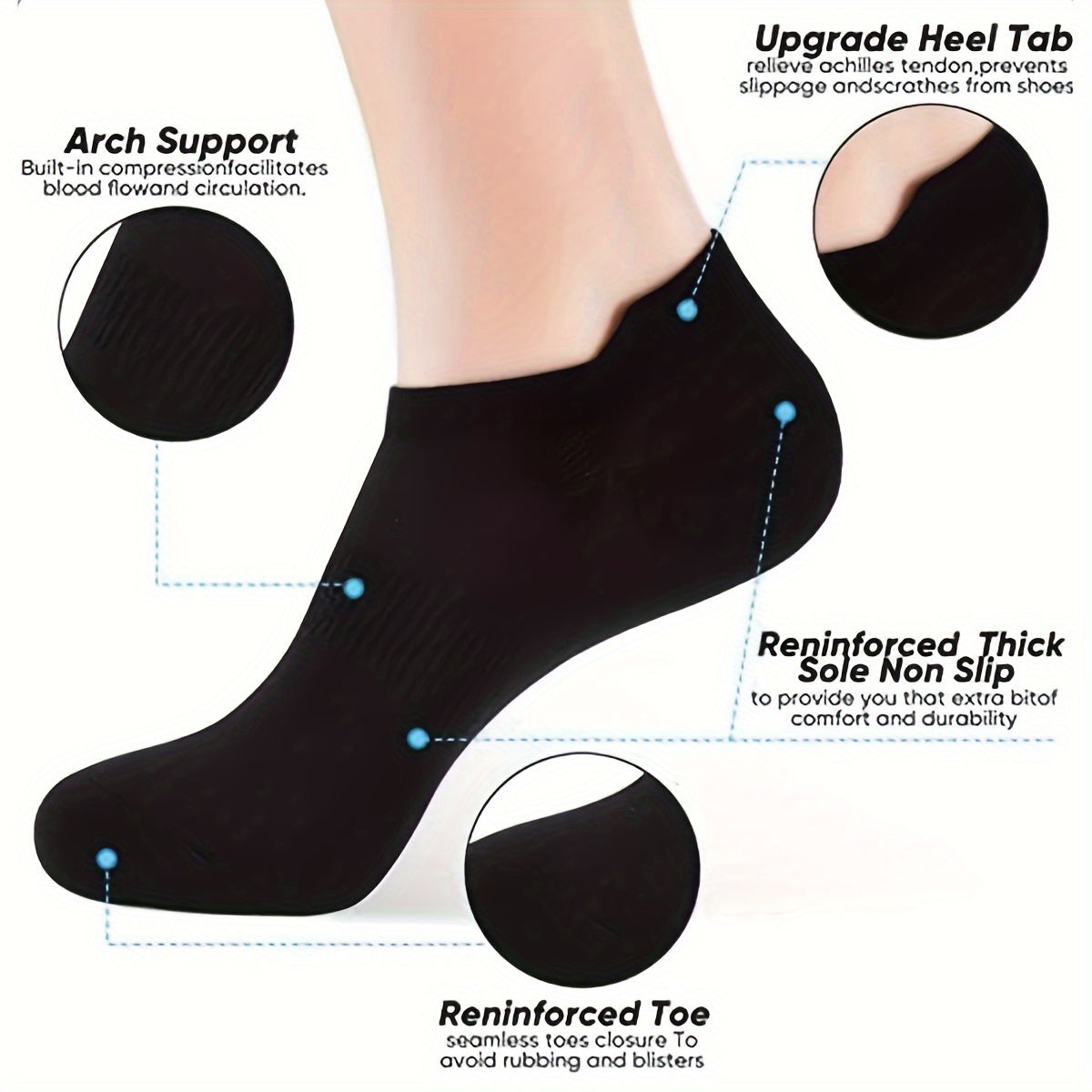 12 Pairs Men's Mid Crew Sport Socks Sweat Absorbing Comfy Breathable Socks