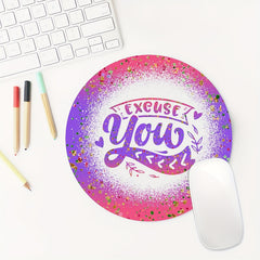 Round Mouse Pad with Non Slip Rubber Base Small Size 7.87 X 7.87 X 0.1inch