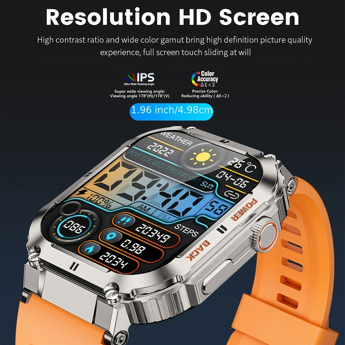 LIGE Smart Watch Full Touch Screen Wireless Call IP67 Waterproof