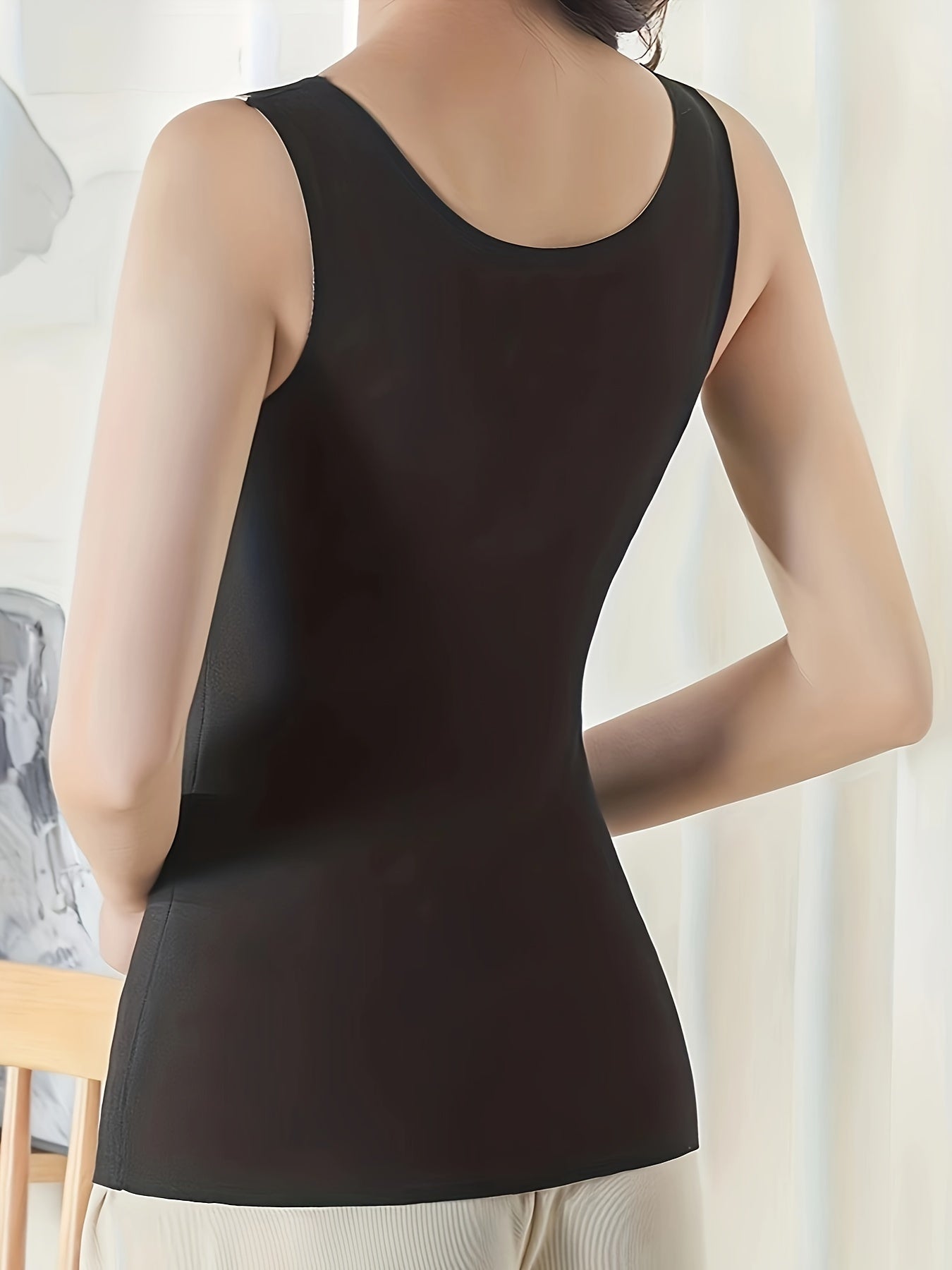 Women's Thermal Sleeveless Top Plush Lined Underwear Soft & Comfortable