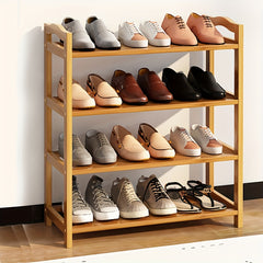 1pc Wooden Shoe Rack Household Doorstep Shoe Cabinet Storage