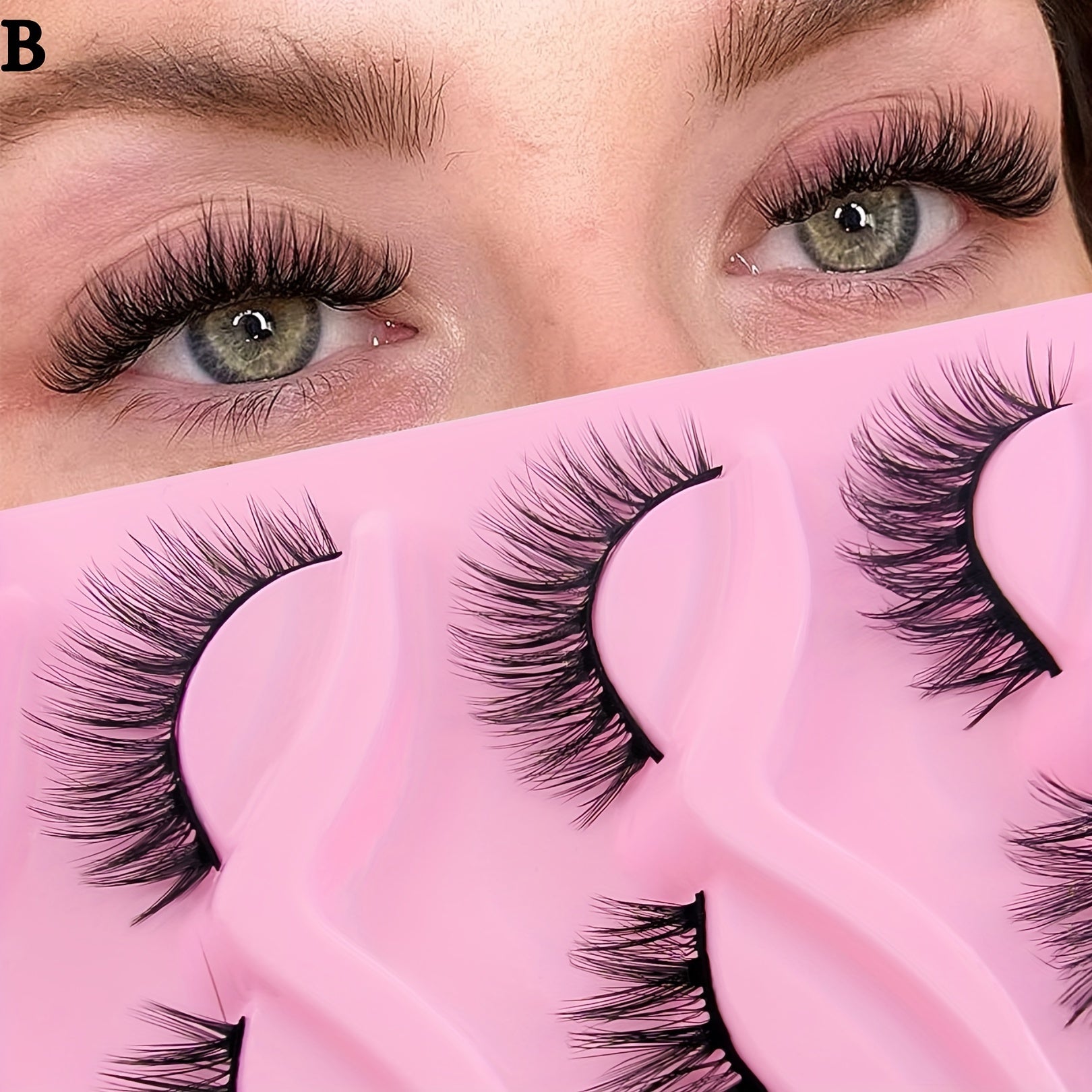 5 Pairs Cat Eye Sexy Curling Faux Mink False Eyelashes