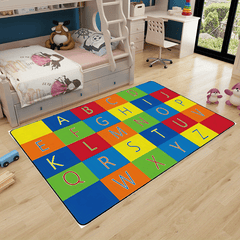 Colorful Letter Game Pad Large Carpet Area Carpet Living Room Bedroom Soft
