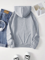 Miami Print Kangaroo Pockets Hoodie Spring & Fall Women's Clothing