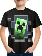 Boys Girls 3D Print Tee Stylish Street Wear