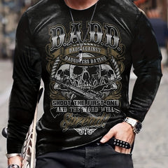 Skulls 3d Print Men's Graphic Tee Casual Comfy Shirt For Summer