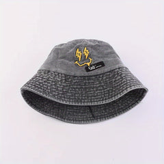 Washed Denim Bucket Hat Men Women Couple Hat