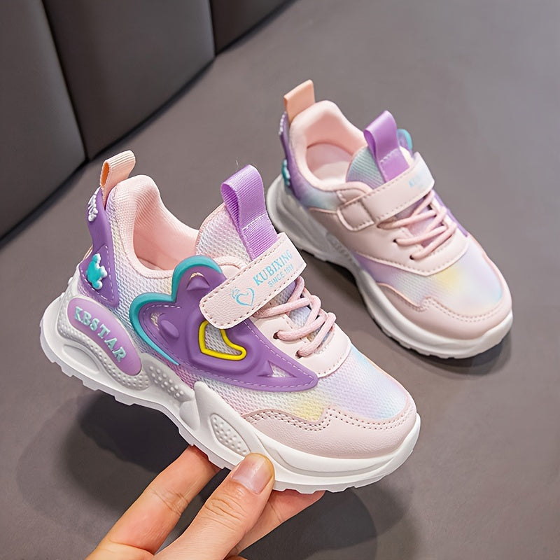 Girls Casual Low Top Sneakers Breathable Non-slip Shoes for Walking Running