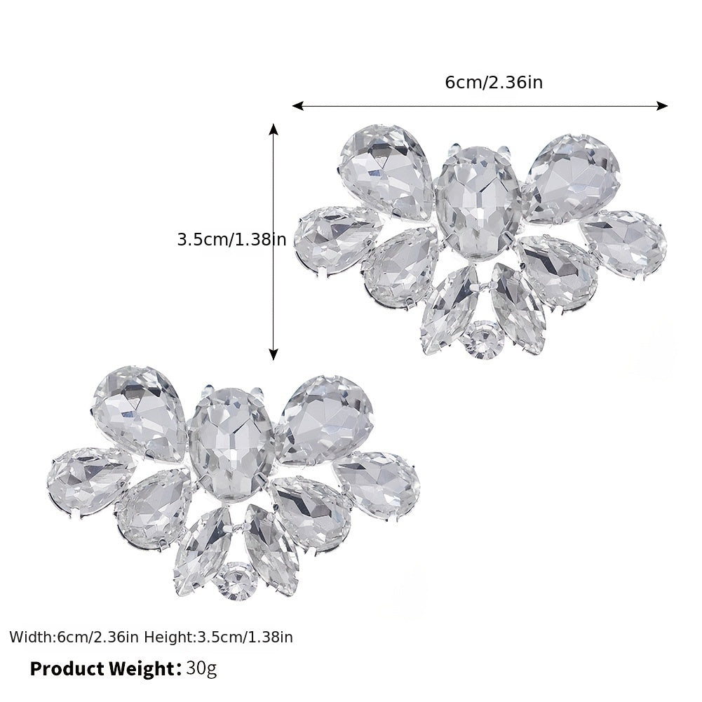 Crystal Shoe Clips Rhinestone Shoe Buckles DIY Decoration Wedding Party