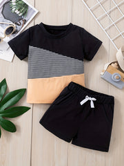 2pcs Baby Boys Casual T shirt & Shorts Set Clothes