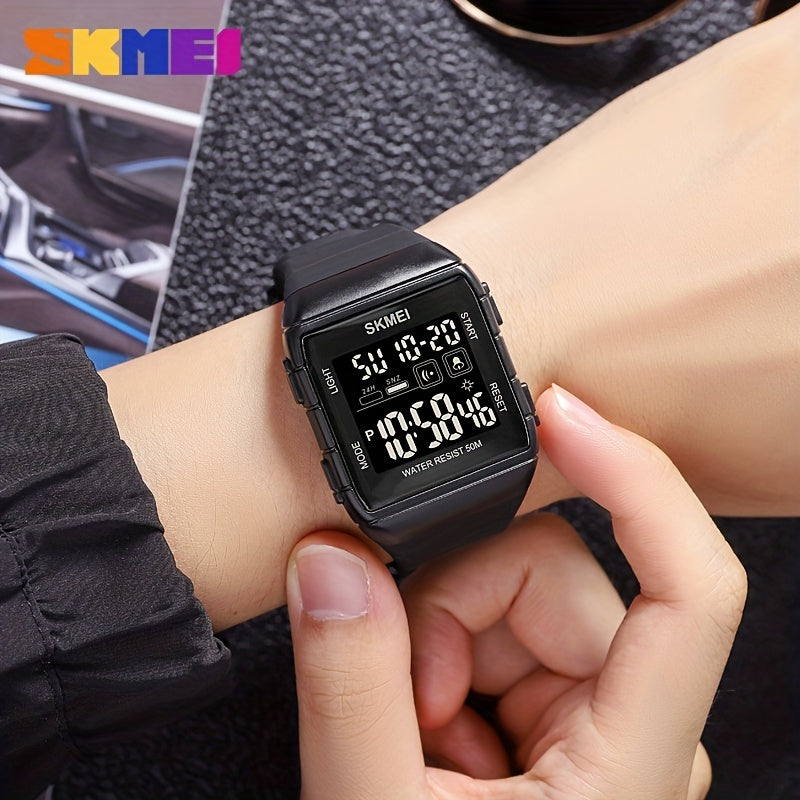 Men's Square Electronic Watch