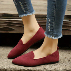 Women's Pointed Toe Ballet Shoes Lightweight Walking Flat Shoes