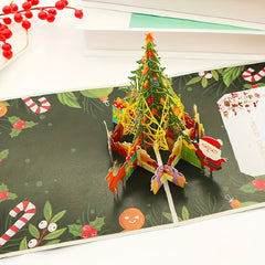 Merry Christmas Tree Popup Card With Note & Envelope