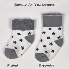 10 Pairs Cartoon Pattern Crew Socks for Boys Kids