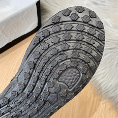 Women's Bear Pattern Plush Thermal Snow Boots Slip-on Flat Walking Shoes