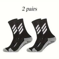2 Pairs Non Slip Soccer Socks Outdoor Sports Socks Football Socks