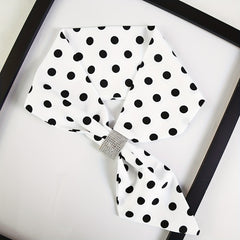 Satin Silky Printed Scarf Short Neck Scarfs Outdoor Shawl Wrap