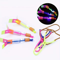 Magic LED Lights Arrow Flying Toys Elastic Slingshot