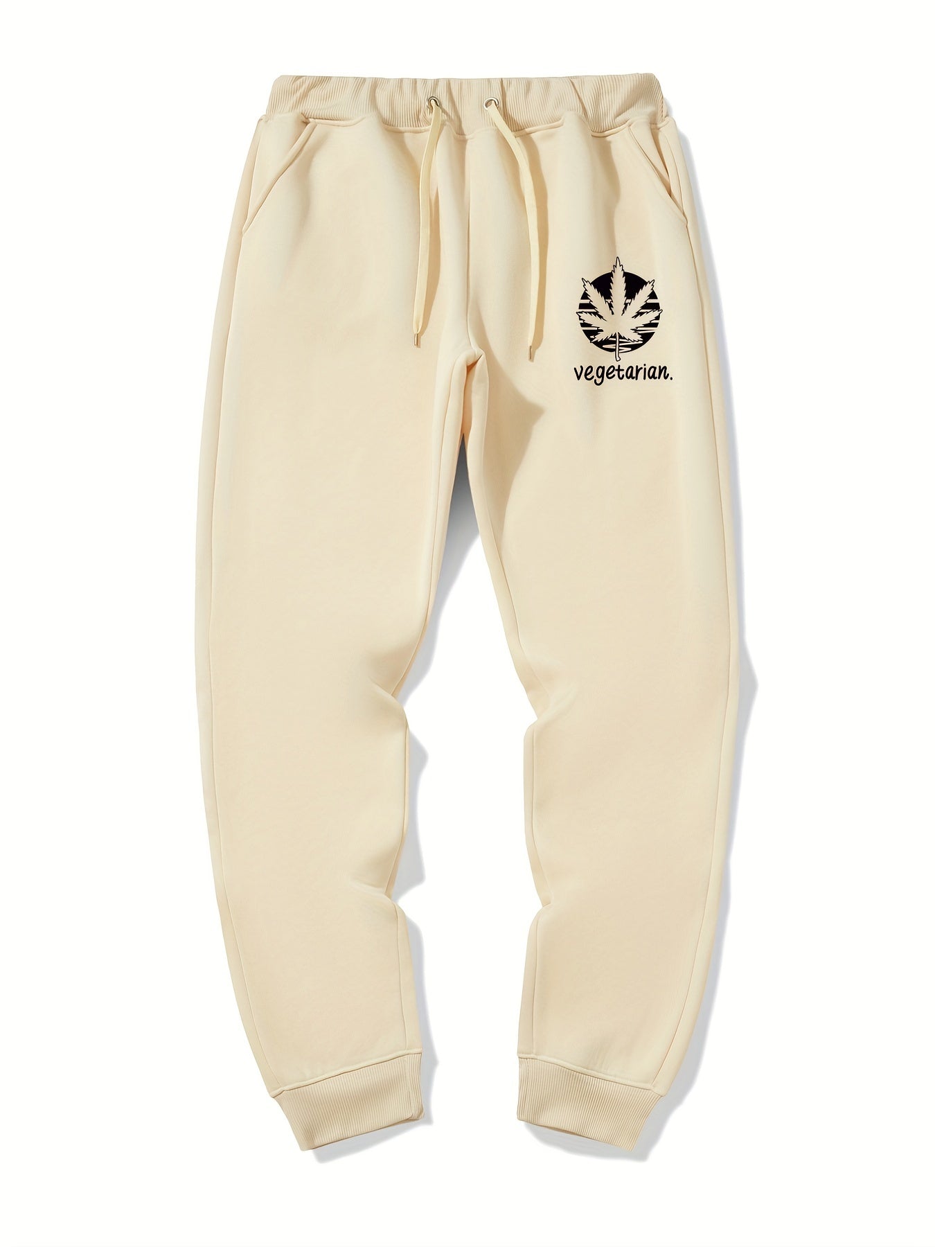 Vegetarian Casual Graphic Drawstring Joggers Men's Sweatpants