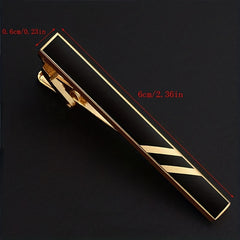 Men's Striped Tie Clip Business Formal Wear Tie Accessories