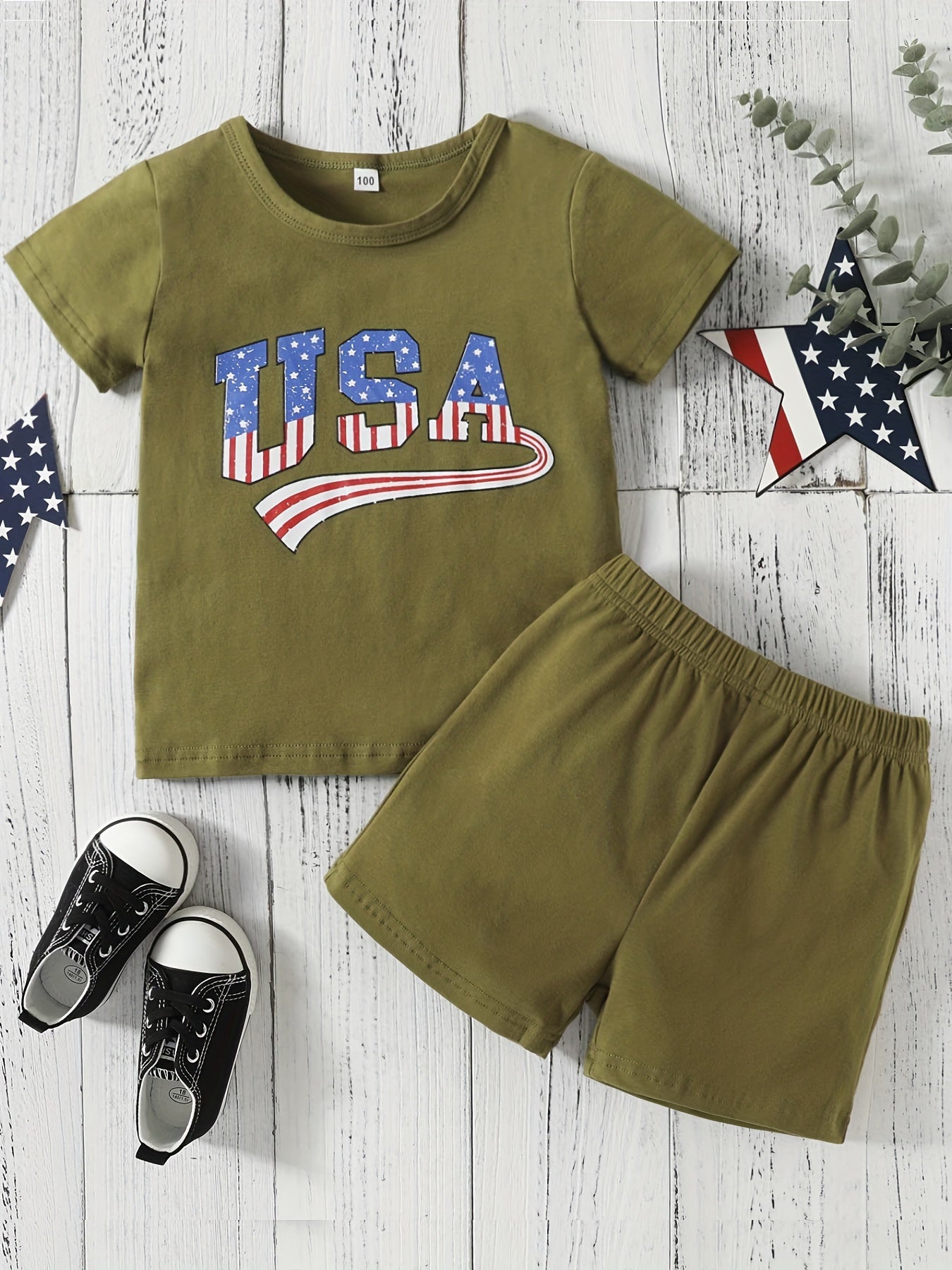2pcs Baby Boys T-shirt & Shorts Set for Summer