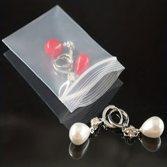 100pcs Mini Transparent Plastic Bags for Jewelry Beads Food Storage