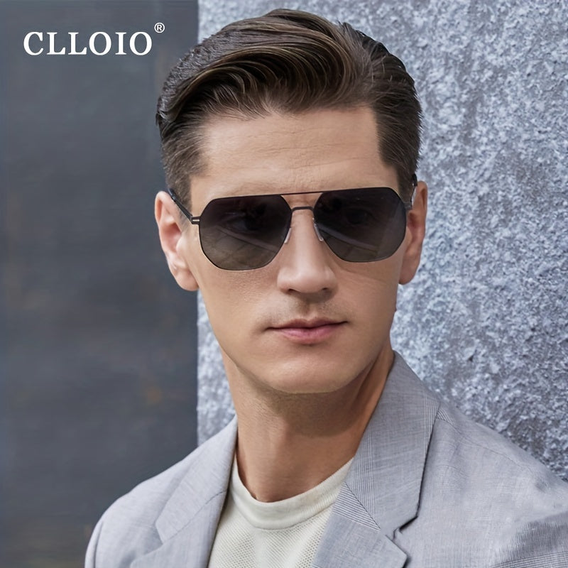 CLLOIO Men's High Photochromic Polarized Sunglasses Anti-glare Driving Glasses