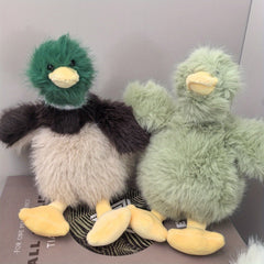 Set of 2 Cute Doodle Duck Plush Toys for Home Decor