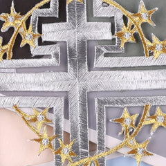 2pcs Silver Sword Patches DIY Iron on Model Cloth Stickers