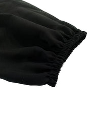 Casual Blouse: Solid Lantern Sleeve V Neck Top