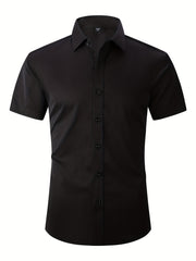 Men's Slim Formal Button Up Shirt for Business Occasion