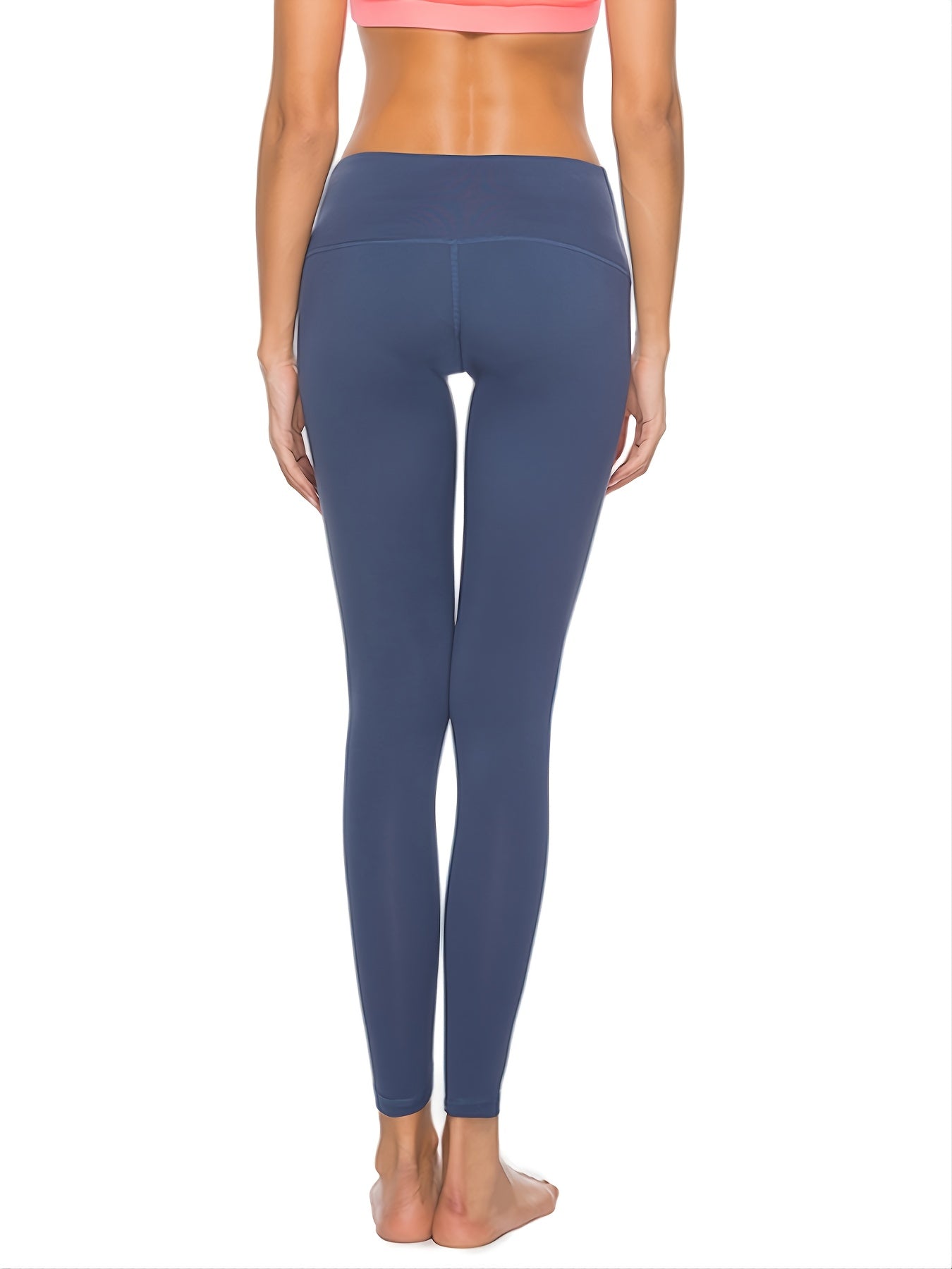 High Waist Solid Yoga Fitness Pants Running Leggings