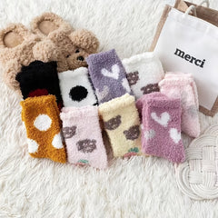 10 Pairs Women's Warm Fuzzy Socks Non Skid Fluffy Slippers