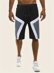 Men's Block Drawstring Shorts for Summer: Running, Basketball, Athletics