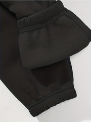 Women's Letter Print Hooded Sweatshirt & Jogger Sweatpants Set