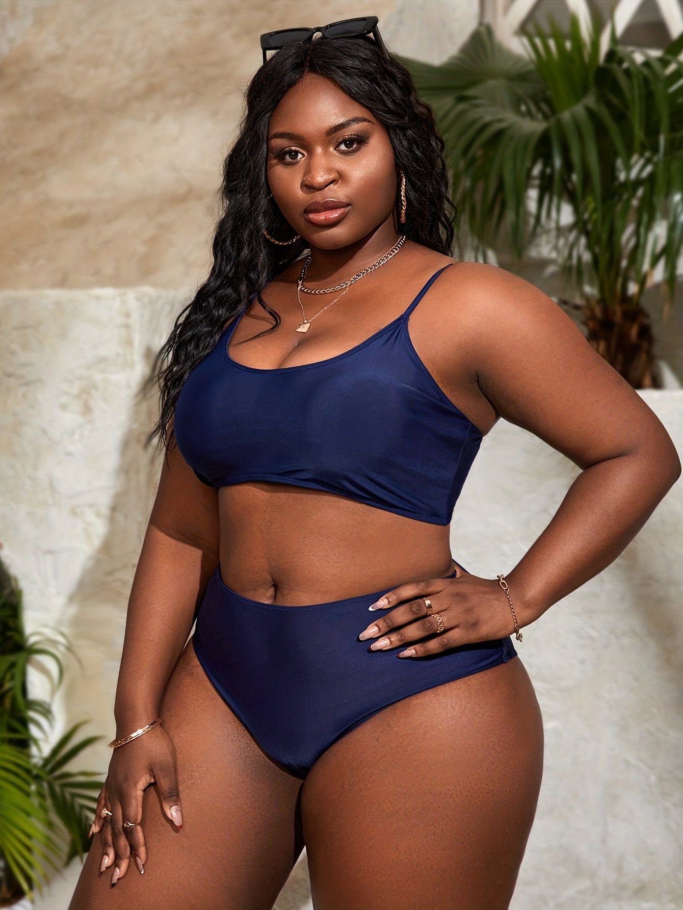 Vacay Bikini Set Women's Plus Swimsuit Three Piece Set