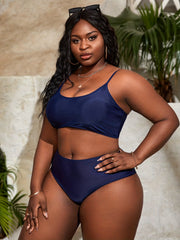 Vacay Bikini Set Women's Plus Swimsuit Three Piece Set