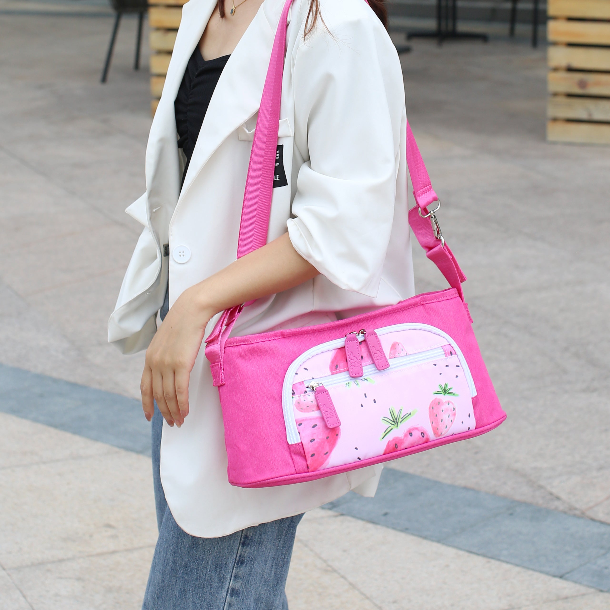 Mommy Bag Hanging Bag Stroller Storage Bottle Bag