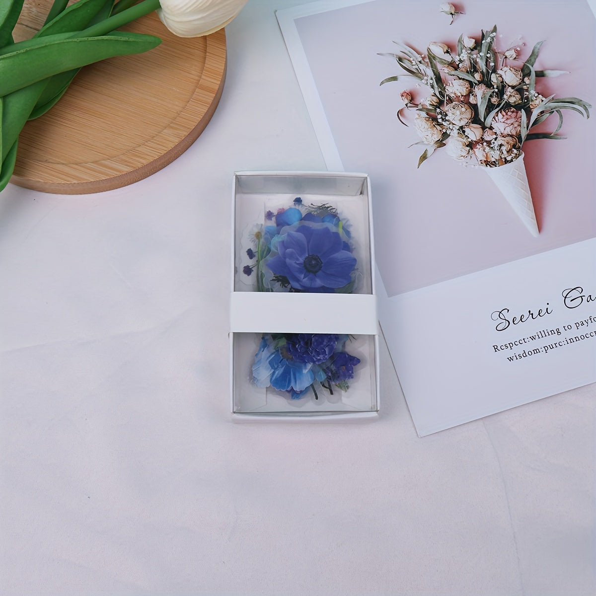 Waterproof Retro Plants Flowers Girls Sticker Set